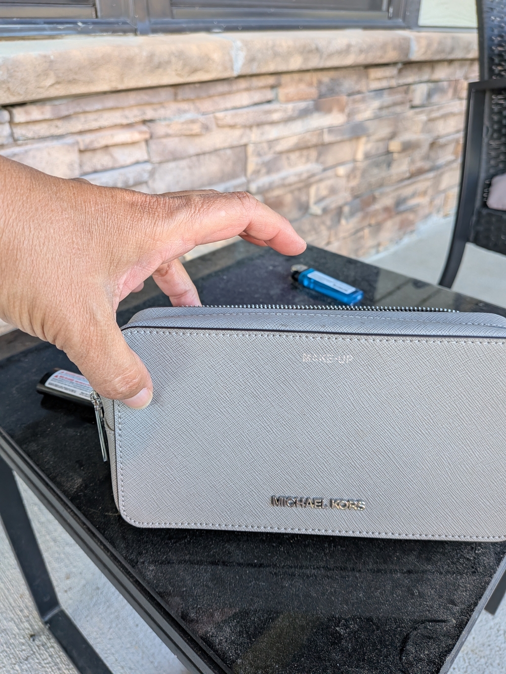Michael Kors Gray Tablet Sleeve Case - Protective Zip Pouch